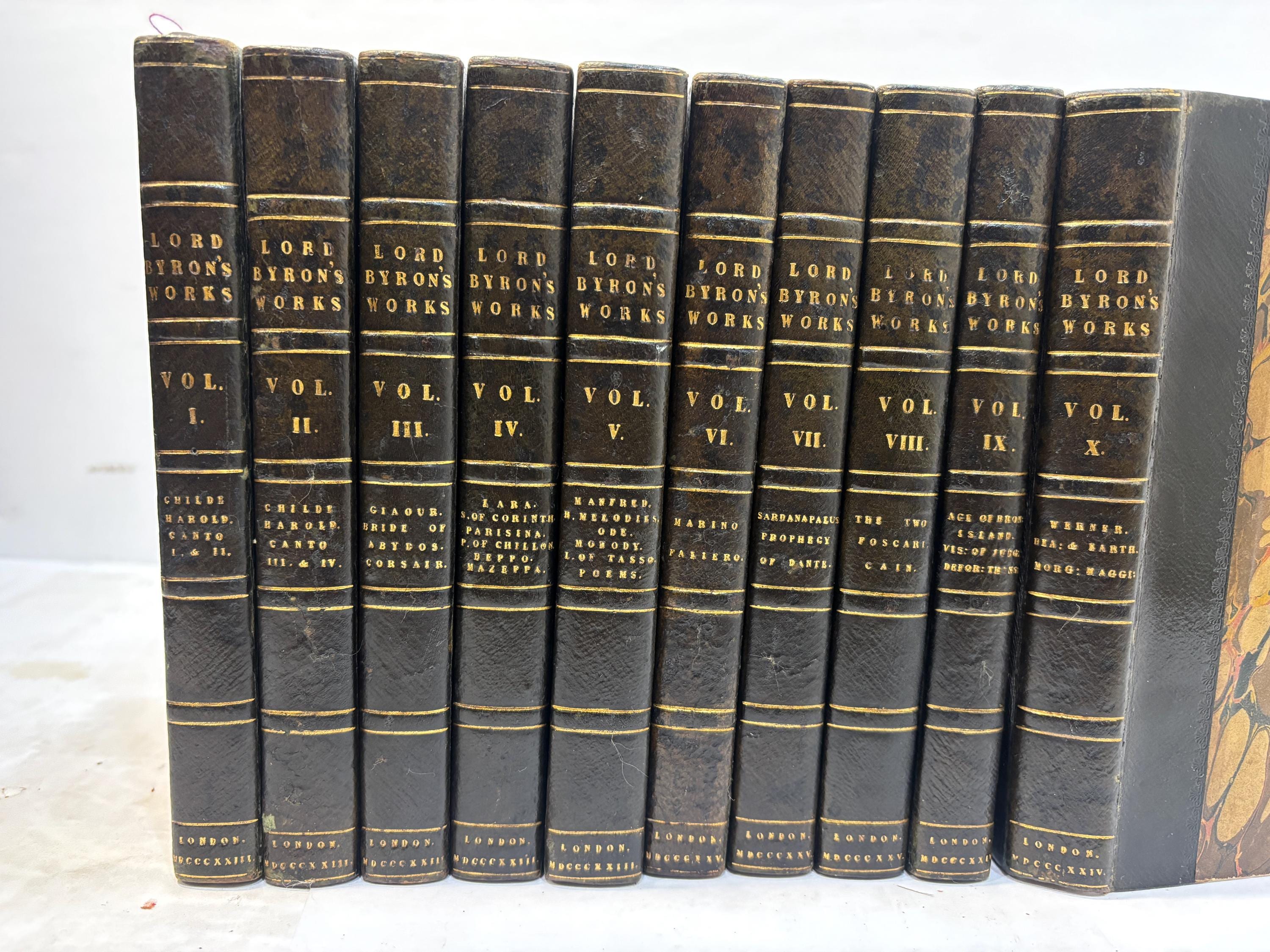 Works of Lord Byron (Mixed set - in 5, 8, 10 volumes) — photograph 2.