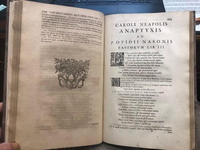 1639 Ovid's Writings on the Roman Holidays with engraved title page. Latin. The Book of Days. 6 books in 1 vol. — photograph 8.
