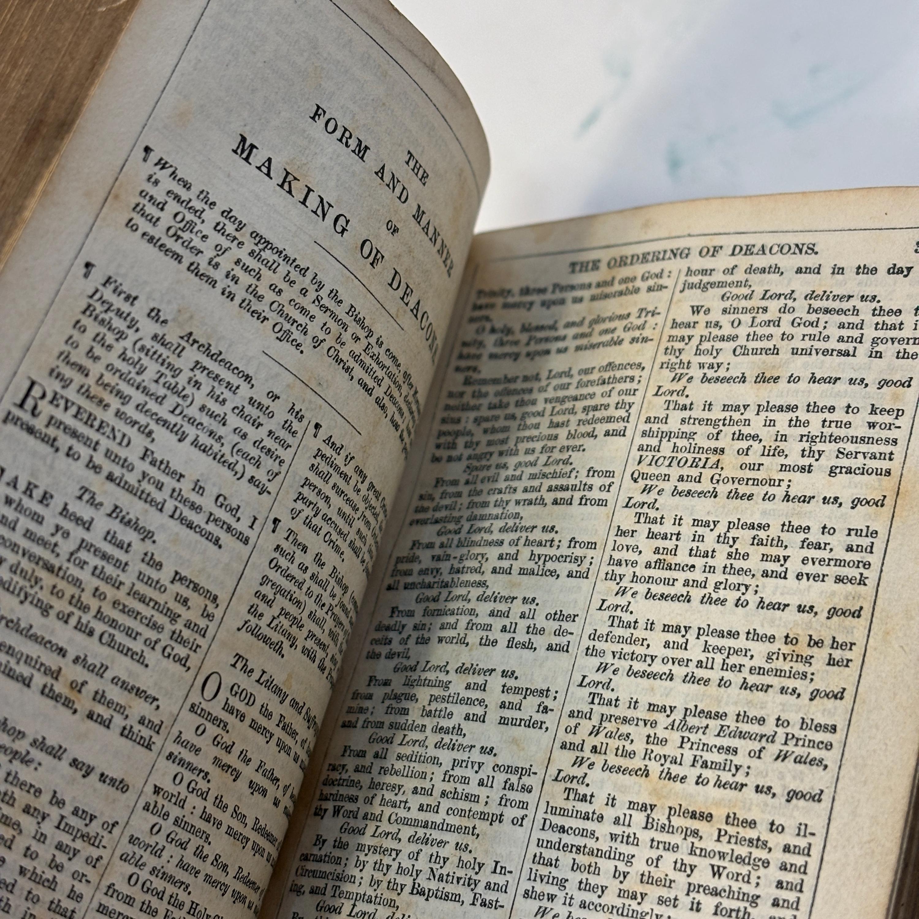 The Book of Common Prayer, And Administration of The Sacraments, and Other Rites and Ceremonies of The Church, According to The Use of The United Church of England. Together With The Psalter, or Psalms of David, Pointed as They Are to be Sung or Said in Churches, And The Form and Manner of Making , Ordaining, and Consecration of Bishops, Priests, and Deacons. — photograph 9.