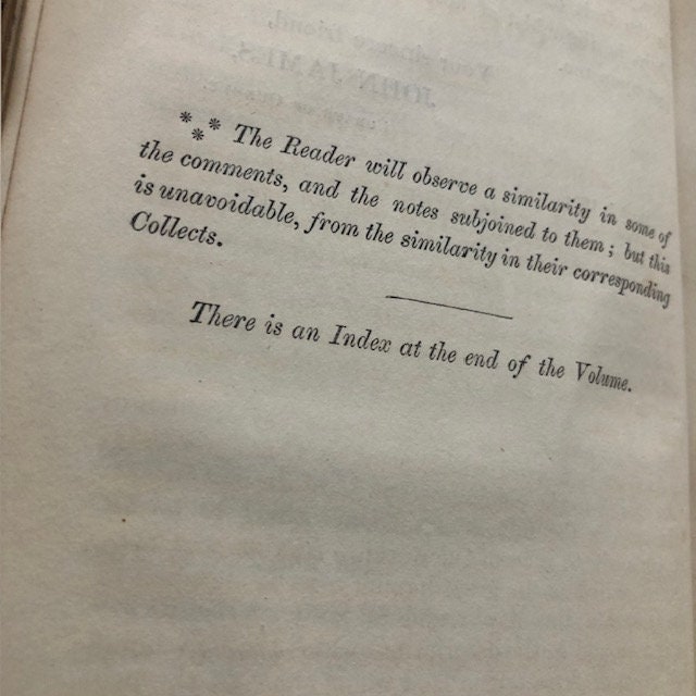 A Comment Upon The Collects Appointed To Be Used In The Church Of England, Before The epistle and Gospel on Sundays and Holydays Throughout The Year. New Edition. — photograph 3.
