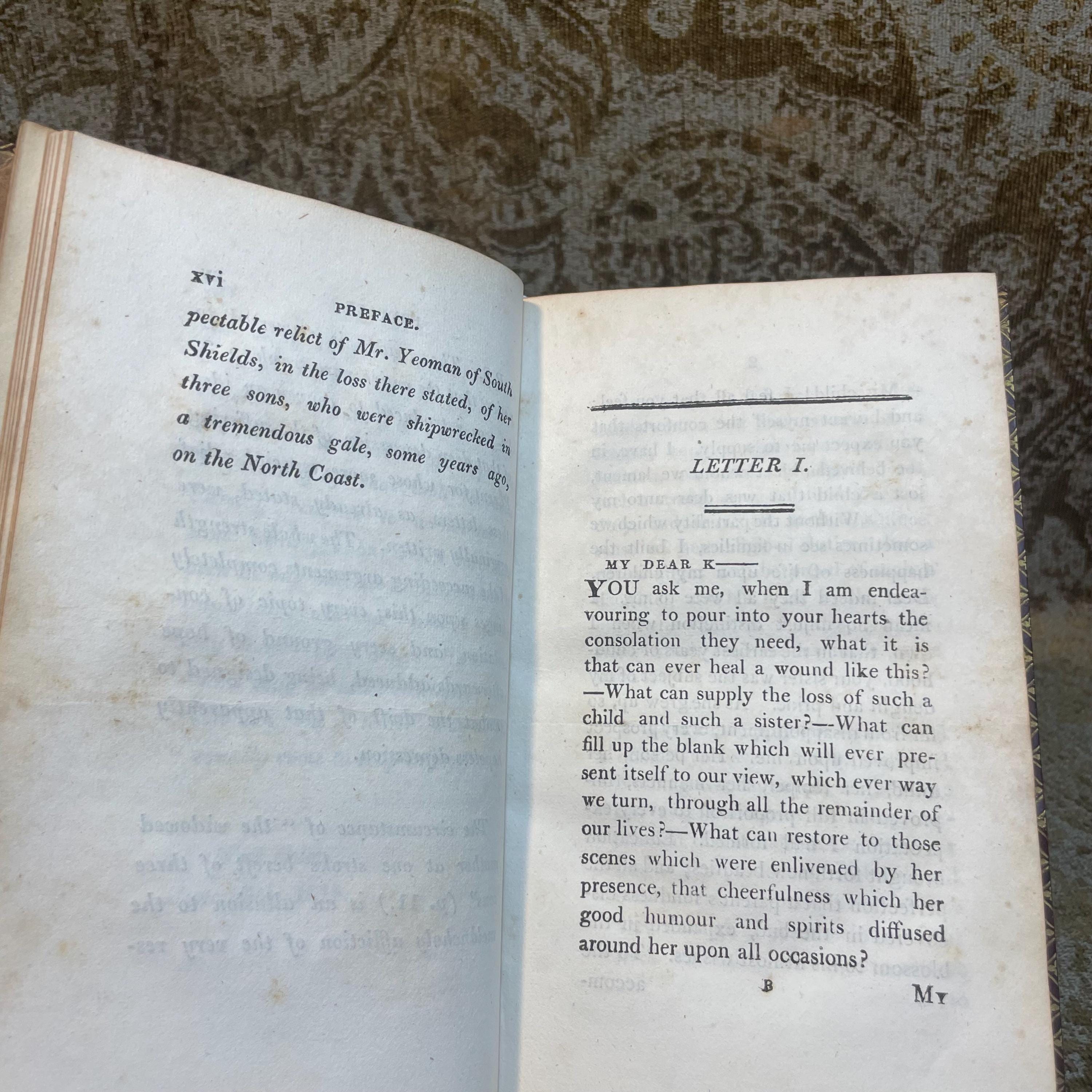 Letters of Consolation and Advice, From a Father to His Daughter, on The Death of Her Sister. Fifth Edition, with an Explanatory Preface by His Son. — photograph 7.