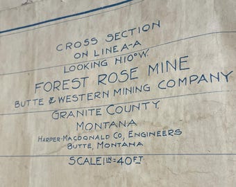 Three Linen Backed Mining Maps Dunkleburg Mining District Granite County Montana