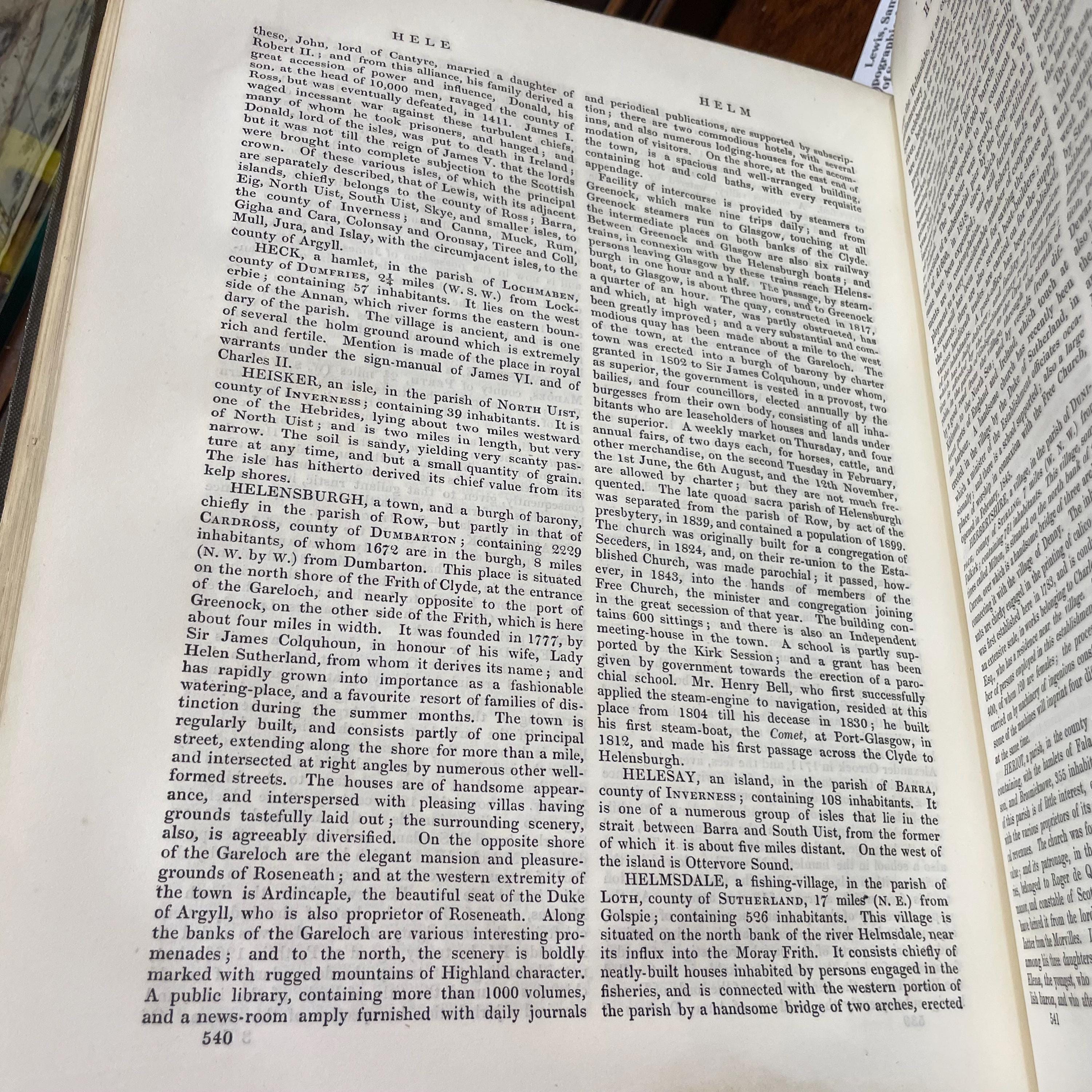 A Topographical Dictionary of Scotland, Comprising the Several Counties, Islands, Cities, Burgh and market Towns, Parishes, and Principal Villages, with Historical and Statistical Descriptions: Embellished with a Large Map of Scotland, and Engravings of The Seals and Arms of The Different Burghs and Universities. In Two Volumes. — photograph 10.
