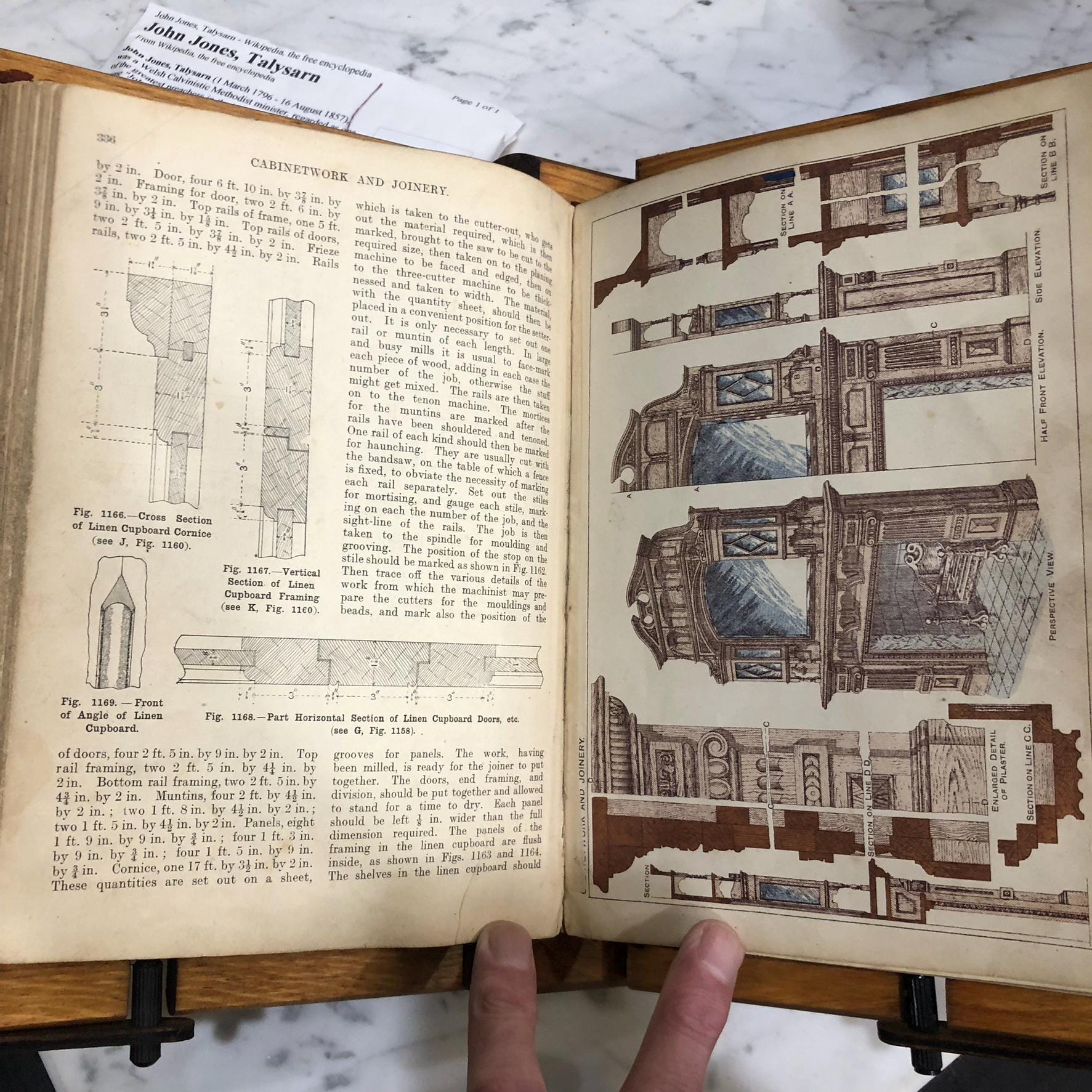 Cabinetwork and Joinery: Comprising Designs and Details of Construction With 2, 021 Working Drawings and Twelve Coloured Plates — photograph 8.