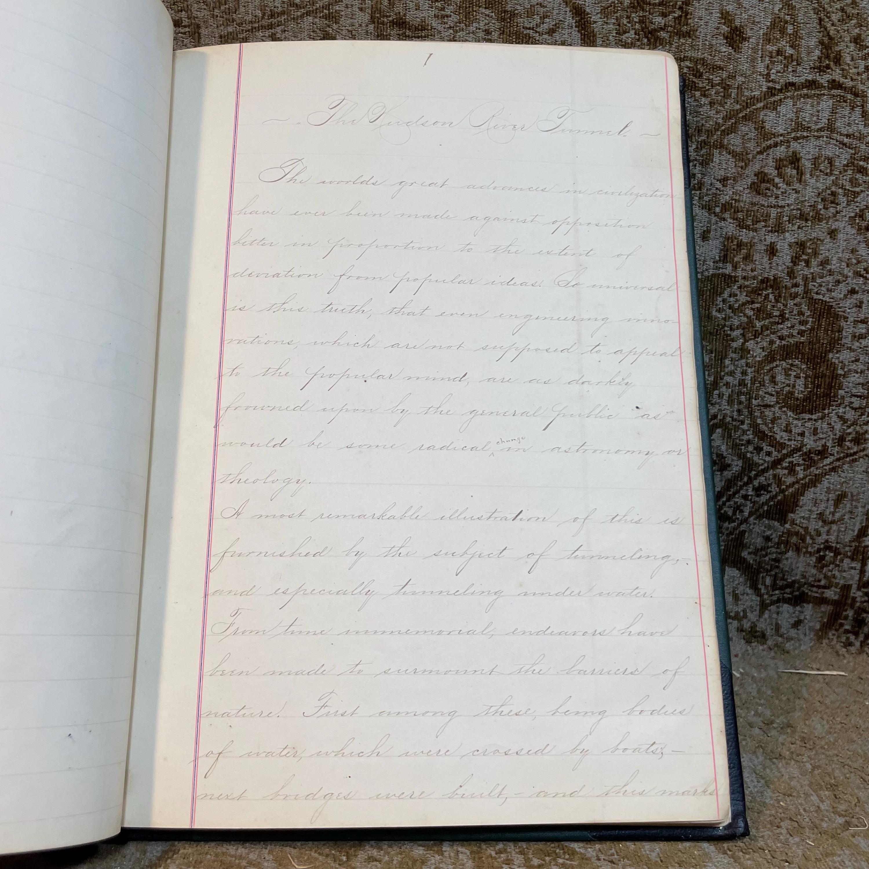 The Hudson River Tunnel. Manuscript — photograph 8.