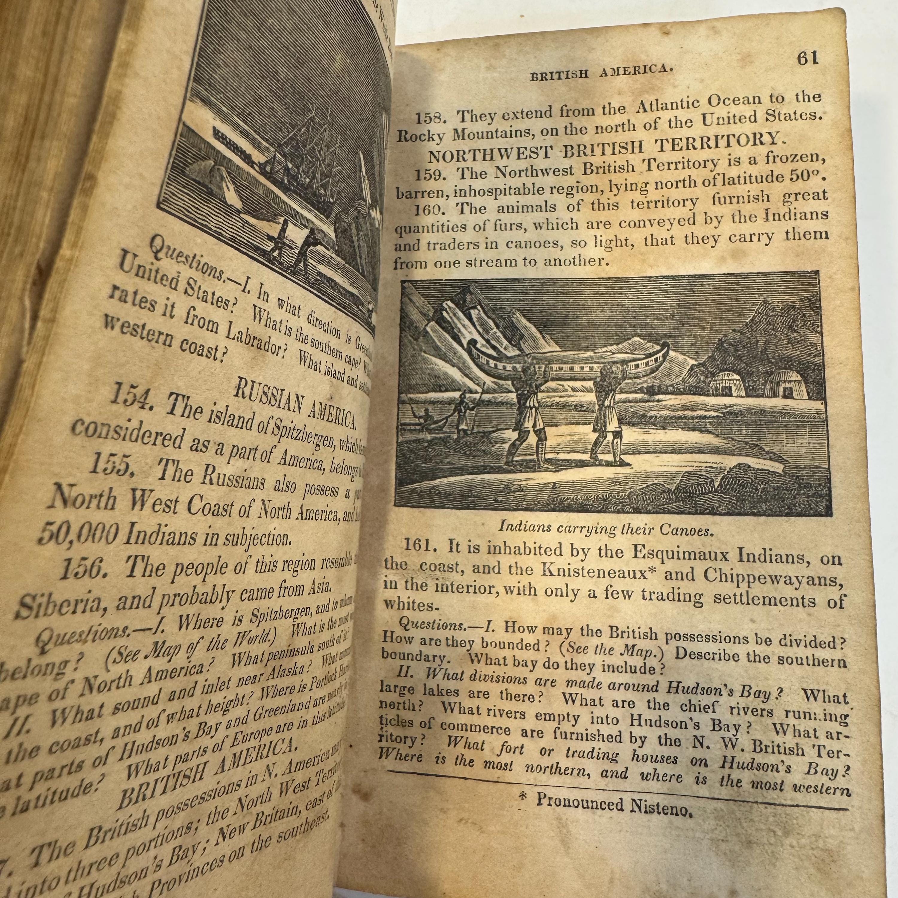 Woodbridge's Rudiments of Geography, on a new plan, designed to assist the memory by Comparison and Classification; with numerous engravings of Manners, Customs, and Curiosities. Accompanied with an Atlas, exhibiting the prevailing Theologys, forms of Government, degrees of Civilization, and the comparative size of Towns, Rivers, and Mountains. — photograph 8.