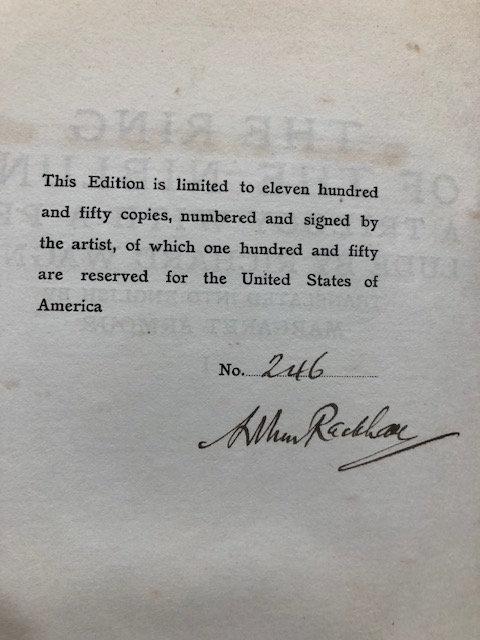 Ring of the Niblueng -:- The Rhinegold : Prelude, The Valkyrie : First Day of the Trilogy by Richard Wagner with Illustrations by Arthur Rackham : Translated by Margaret Armour — photograph 3.