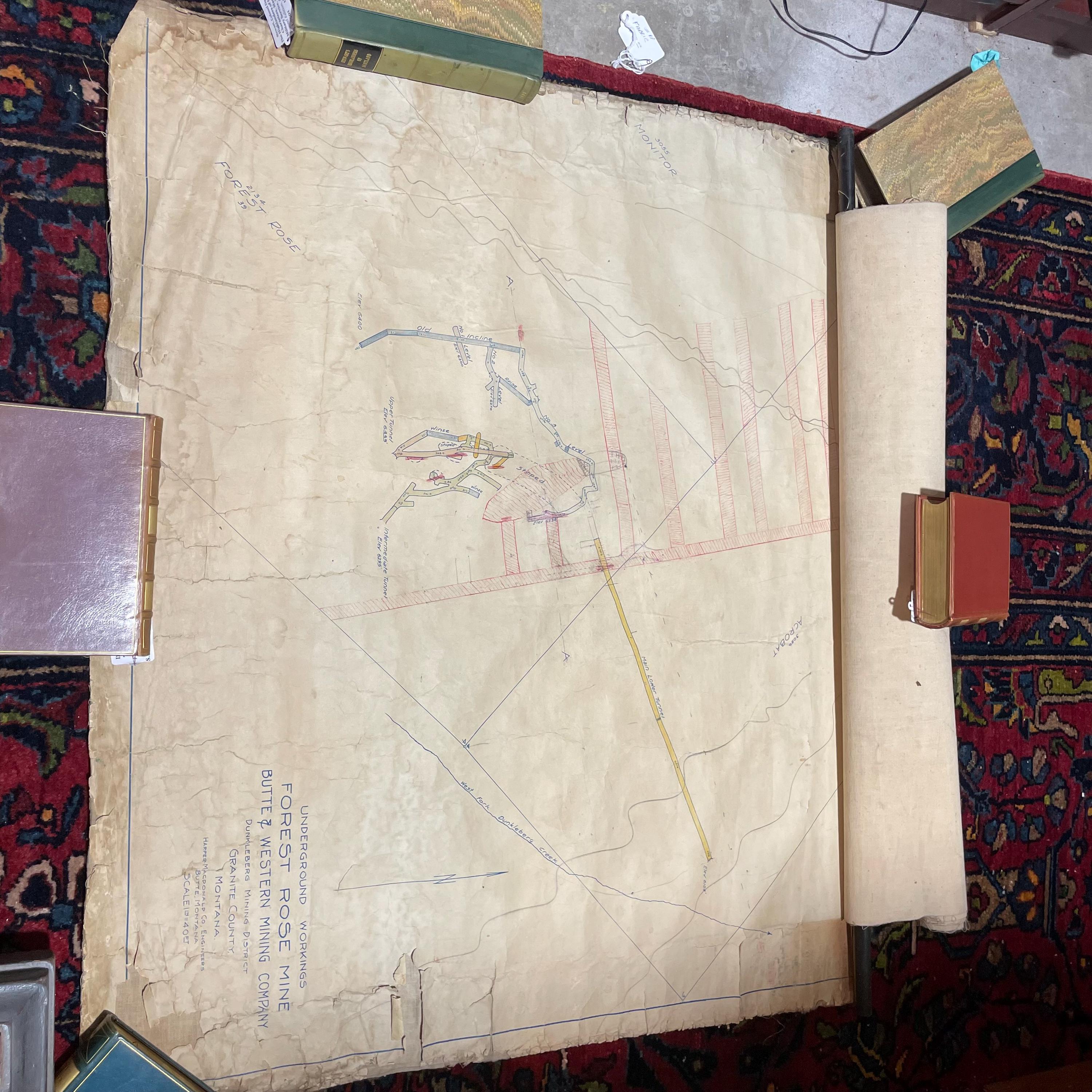 Three (3) Linen Backed Mining Maps from the Dunkleburg Mining District in Granite County, Montana — photograph 6.