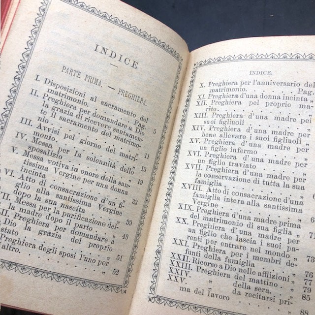 La Sposa Cristiana Ossia La Donna Second il Cuore di Dio Nella Famiglia e Nel Mondo. Opera Della Contessa Laura di Barezia Traduzione del fraese Preghiere, Istruzioni e Consigli per riceveredegnamente il Sacramento del Matrimonio e per compierne con esattezza i doveri. TRANSLATION: The Christian Bride That is The Woman According to the Heart of God in the Family and in the World. Works of Contessa Laura di Barezia, Translation of the French Prayers, Instructions and Advice to receive the Sacrament of Marriage worthily and to fulfill its duties exactly — photograph 3.