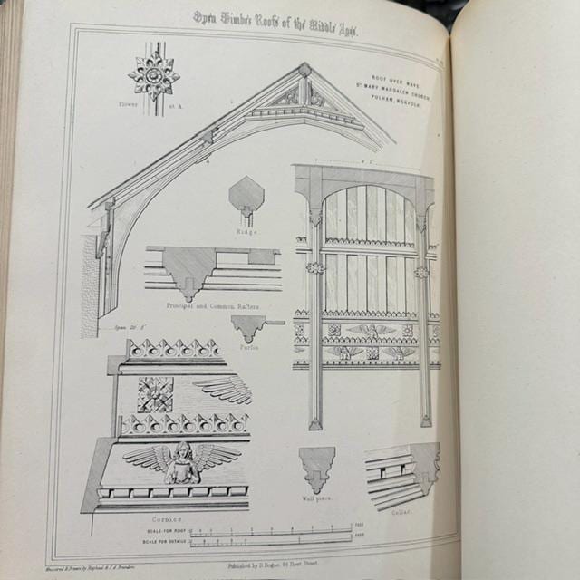 The Open Timber Roofs of The Middle Ages. Illustrated by Perspective and Working Drawings of Some of The Best Varieties of Church Roofs; With Descriptive Letter-Press. — photograph 8.