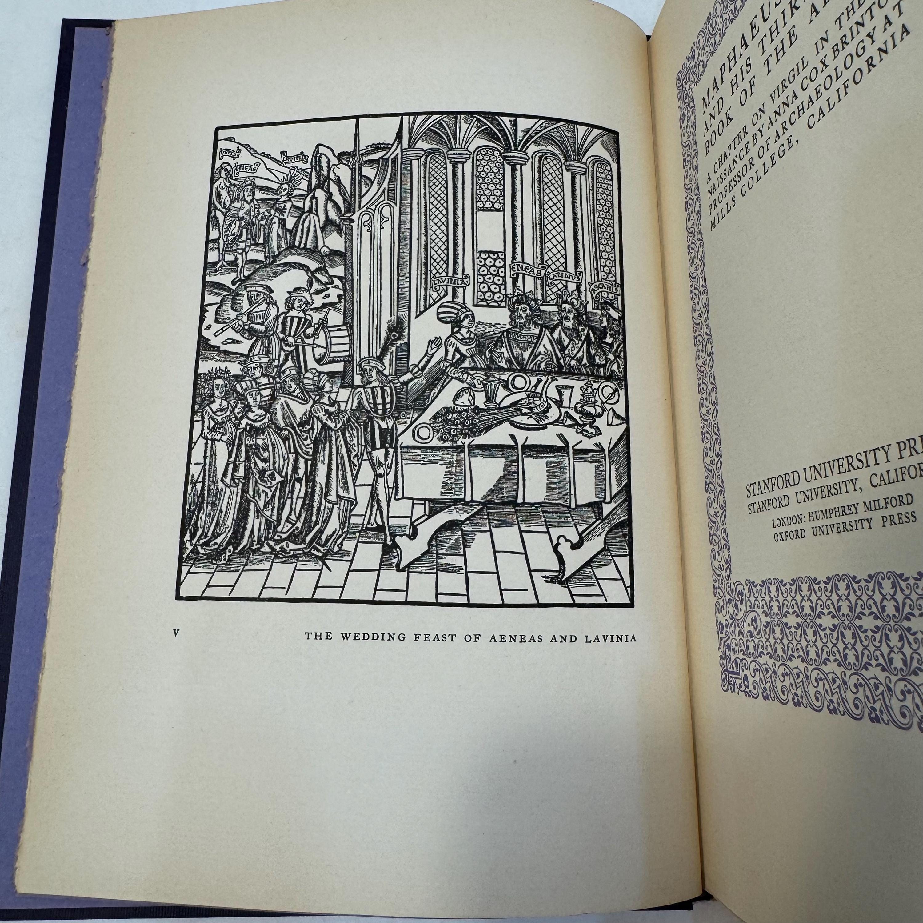 Maphaeus Vegius and His Thirteenth Book of the Aeneid by Anna Cox Brinton, 1930 — photograph 8.