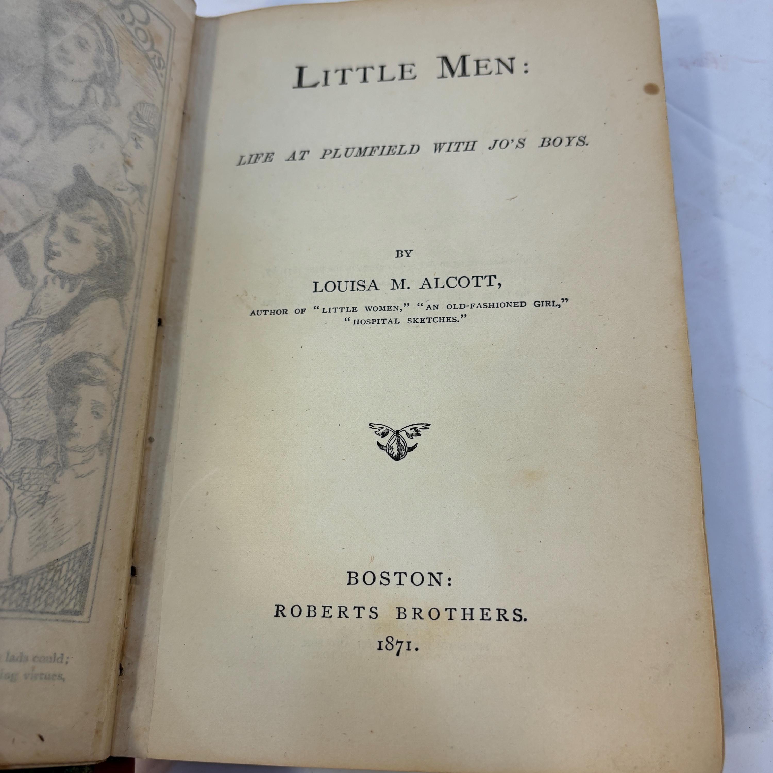 Little Men: Life at Plumfield with Jo's Boys. First US Edition, First Print — photograph 3.