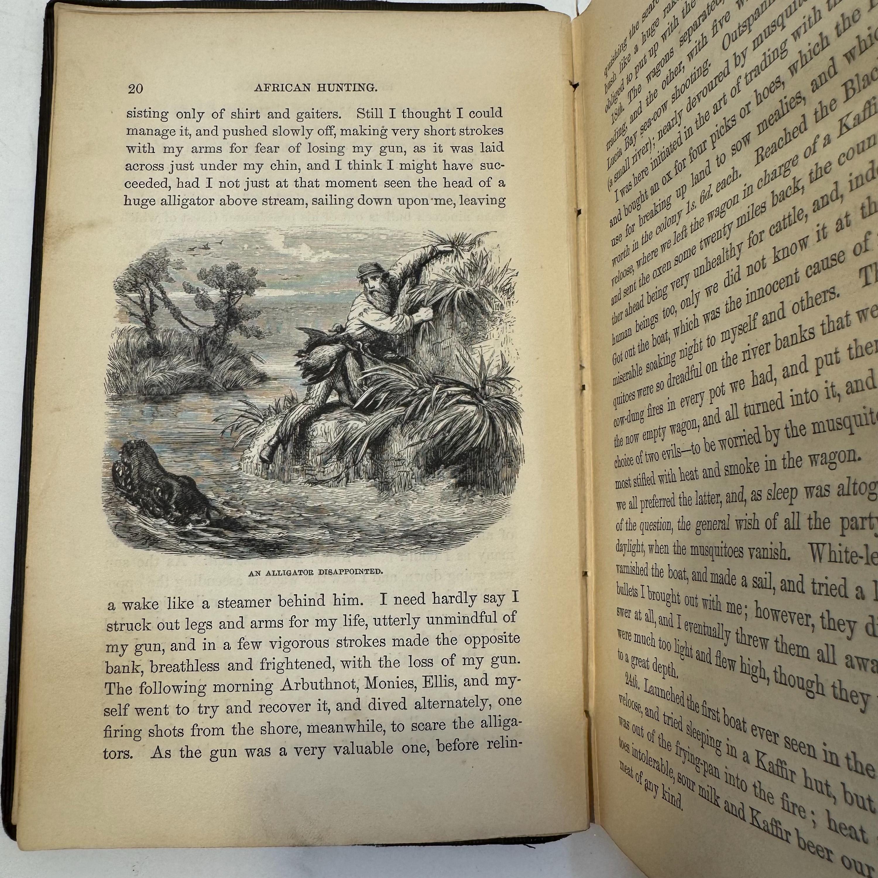 African Hunting From Natal to the Zambesi, Including Lake Ngami, The Kalahari Desert, Etc. From 1852 to 1860. With Illustrations by James Wolf and J.B. Zwecker. As-Is. — photograph 8.
