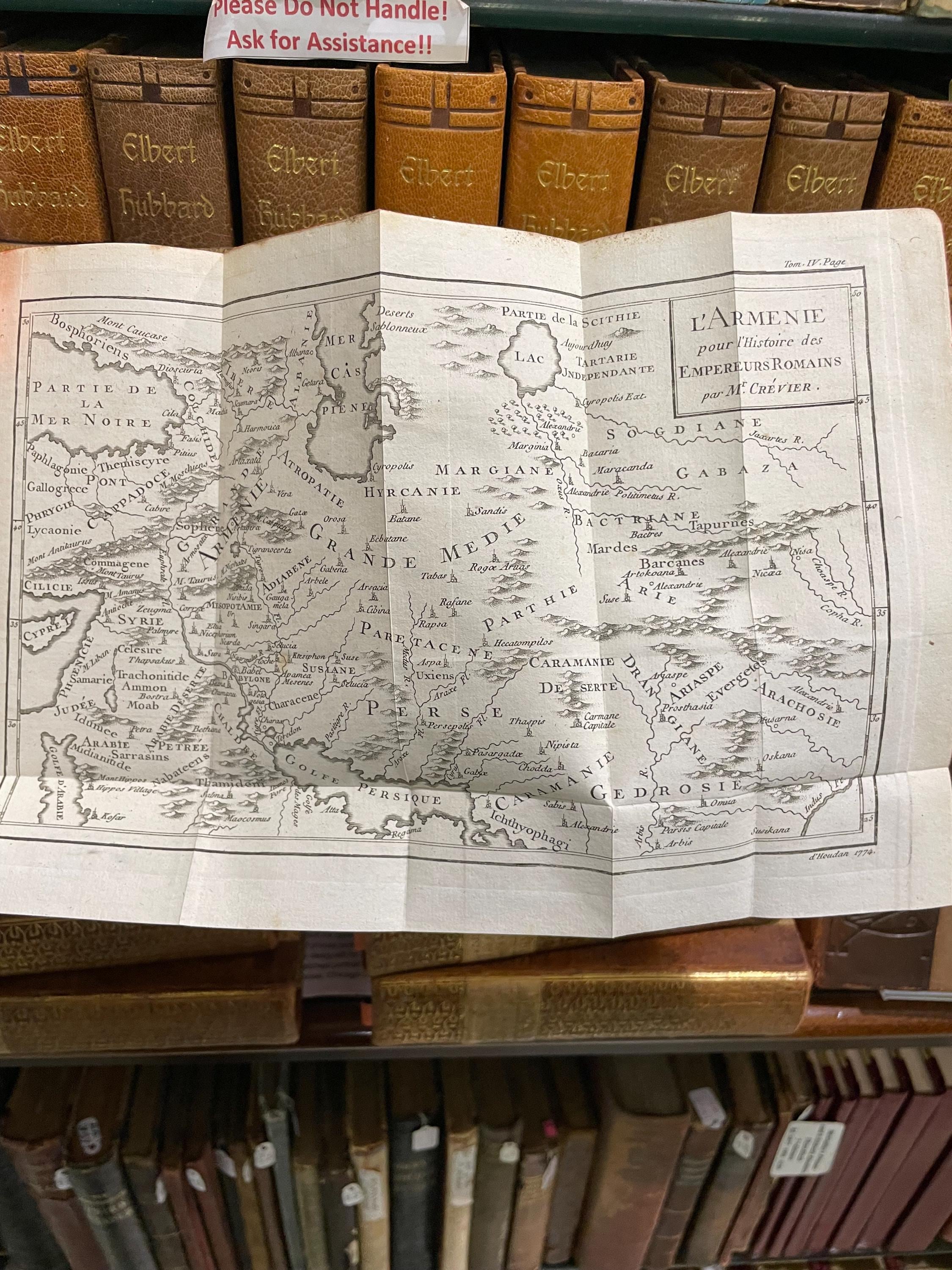 Histoire des empereurs romains, depuis Auguste jusqu'à Constantin Par Mr. Crevier, Professeur Émérite de Rhétorique au Collège de Beauvais. Tome premier. Translated: History of the Roman Emperors, From Augustus to Constantine By Mr. Crevier, Emeritus Professor of Rhetoric at the College of Beauvais. Volume One. — photograph 7.
