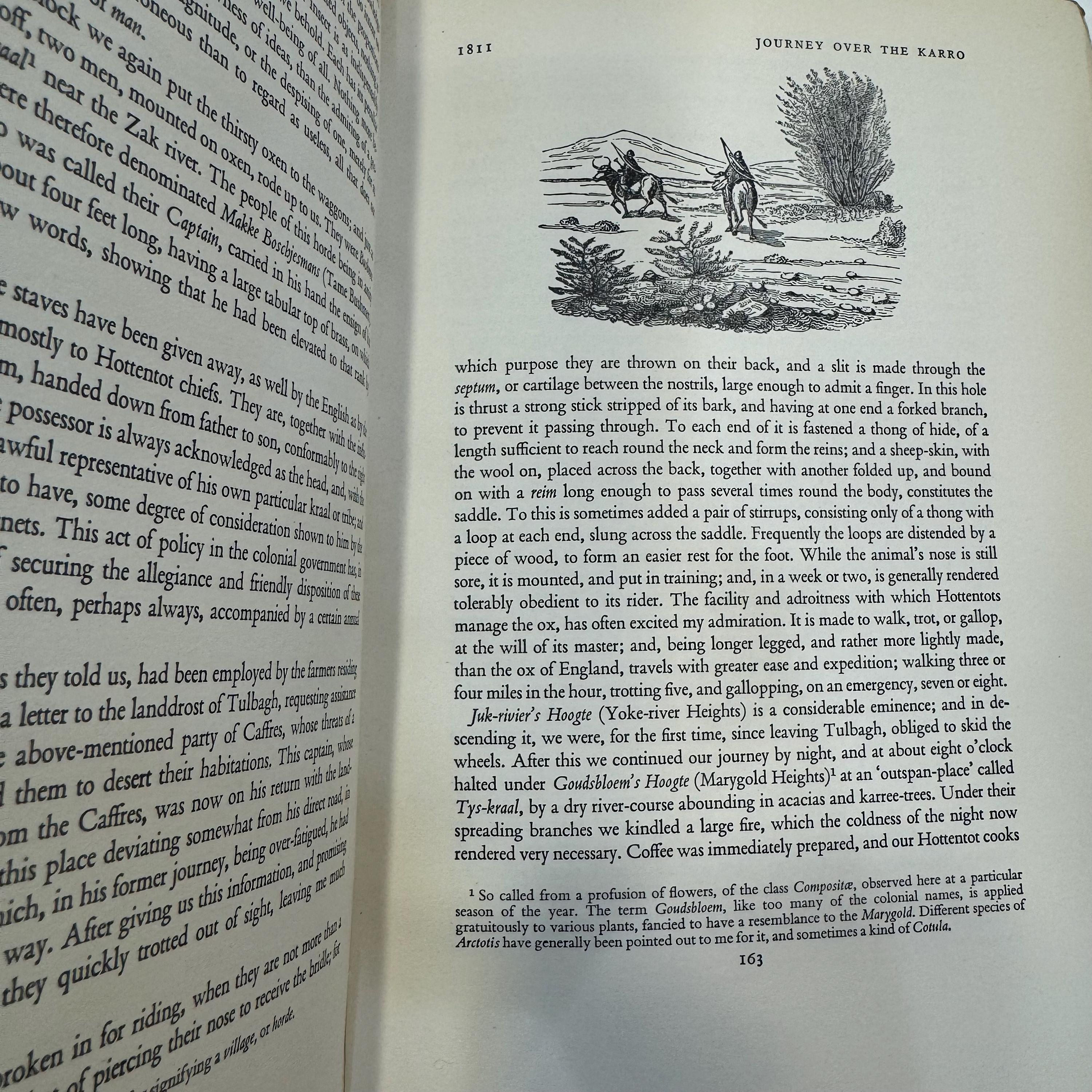 Travels in the Interior of Southern Africa …REPRINTED From the original edition of 1822-4 with some additional material and with an introduction by I. Schapera
Publication Date: 1953, originally published 1822, 1824 — photograph 10.