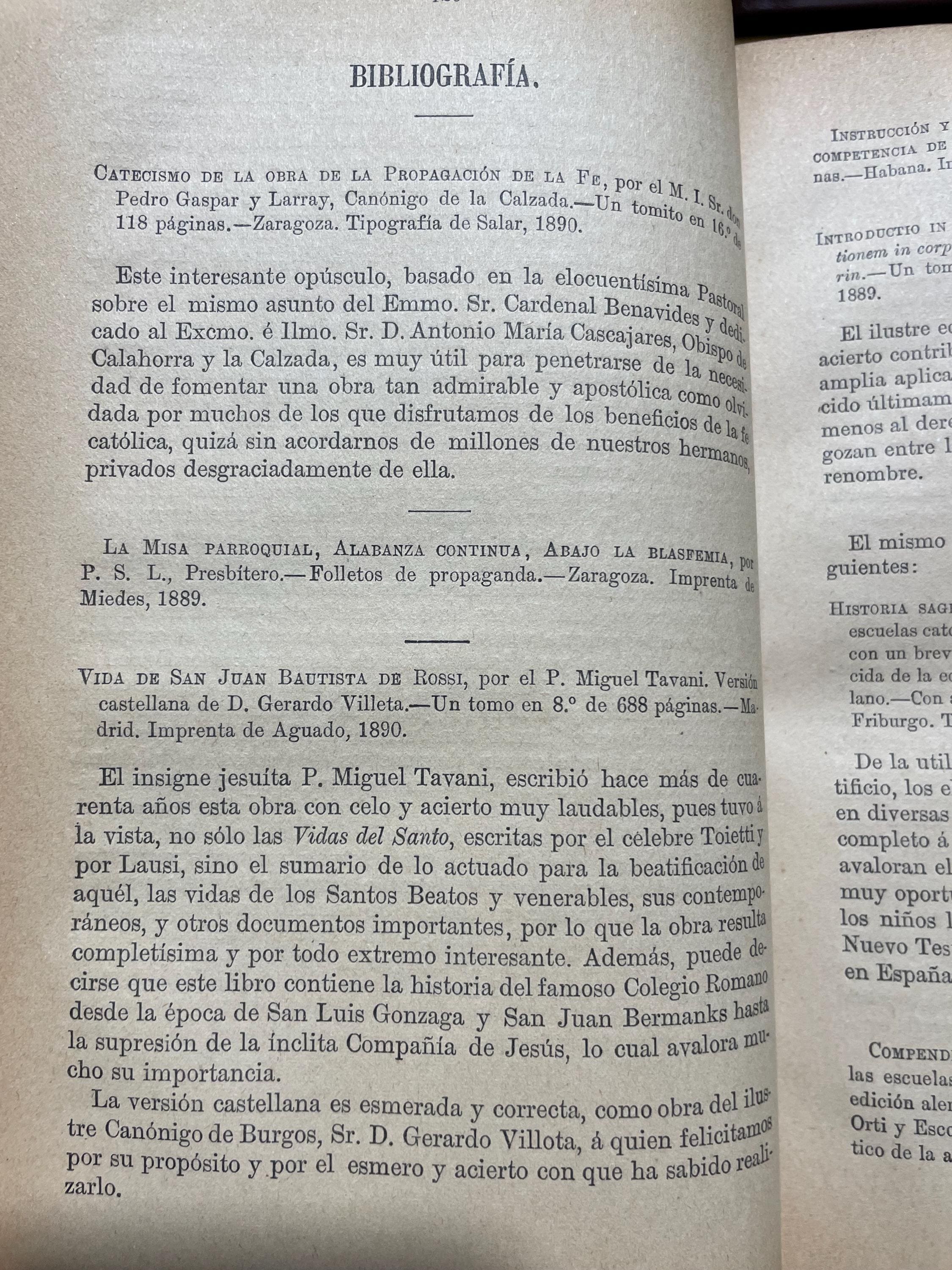 La Cruz Revista Religiosa De Espana Y Demas paises Catolicos dedicada A Maria Santisima En El Misterio De Su Inmaculada Concepcion Fundada En Noviembre de 1852 Y Publicada Con Censura Eclesiastica Por D. Lean Carbonero Y Sol Su Propietario Y Director. Tomo II. Translated from Spanish: The Cross: Religious Review of Spain and other Catholic countries dedicated to Most Holy Mary in the mystery of her Immaculate Conception. Founded in November 1852 and published with ecclesiastical censorship by D. Lean Carbonero y Sol, its owner and director. — photograph 9.