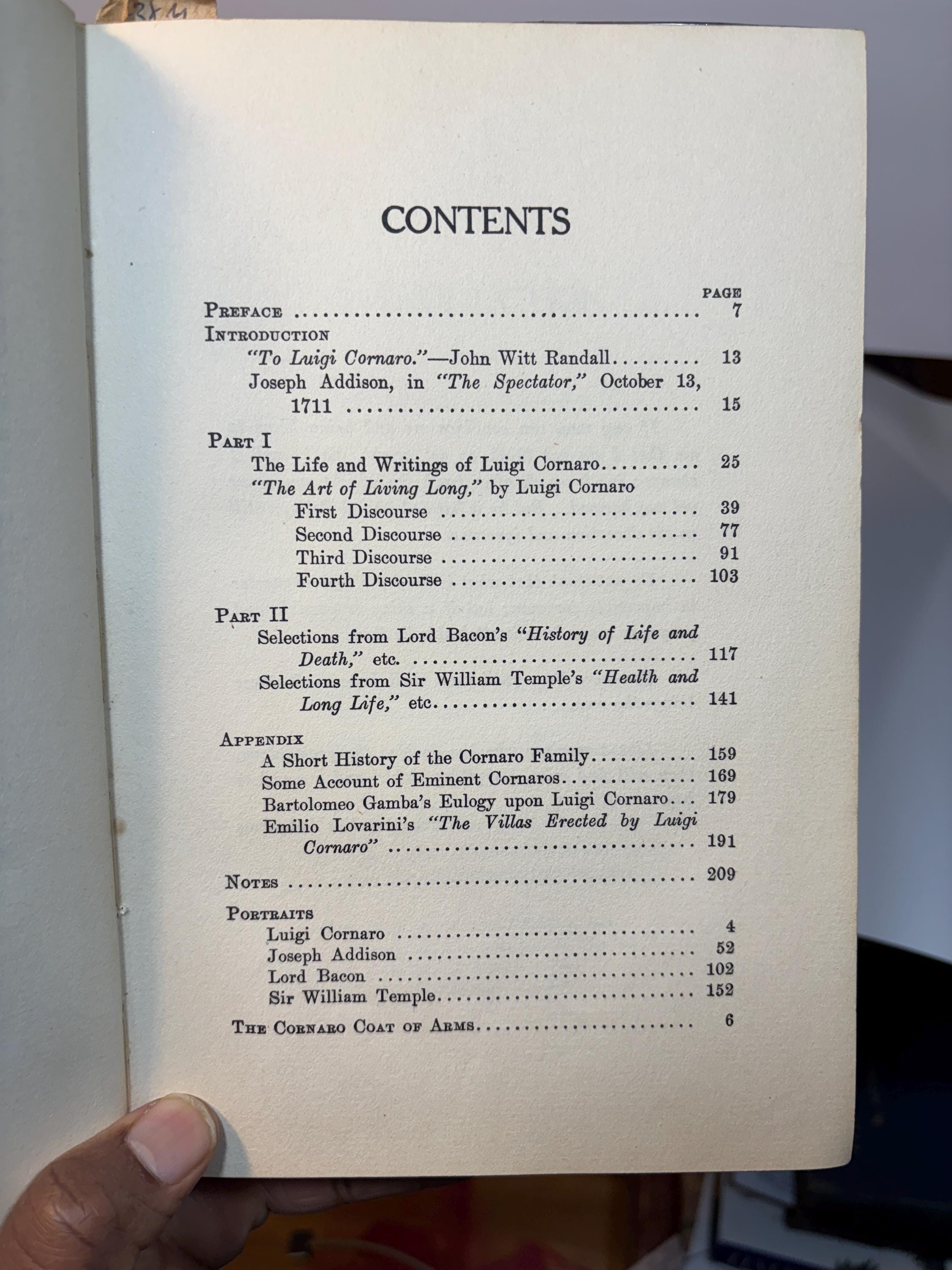 The Art of Living Long, A New and Improved English Version of The Treatise by The Celebrated Venetian Centenarian.., With Essays by Joseph Addicson, Lord Bacon, and Sir William Temple — photograph 7.