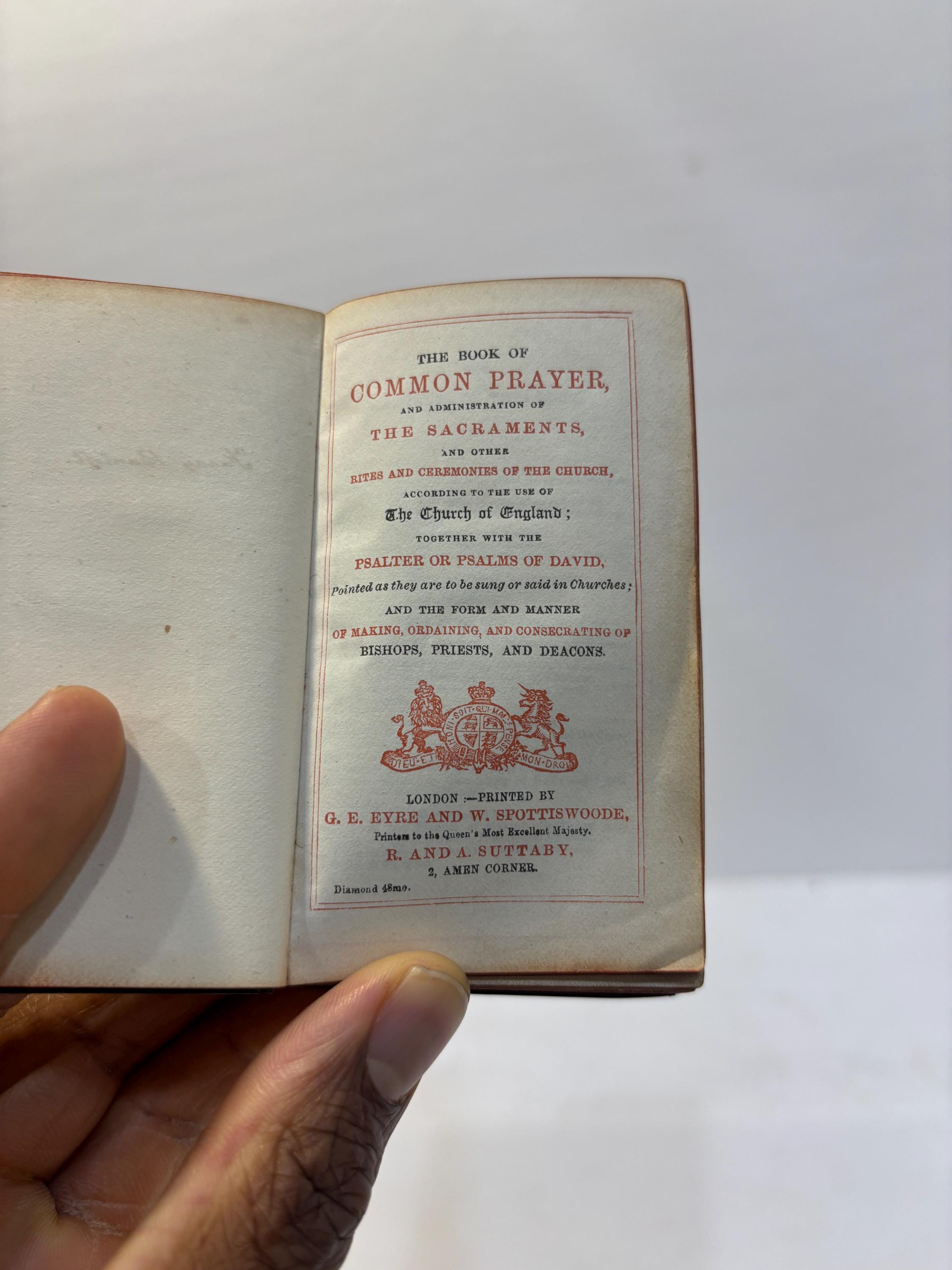 Set - The Book of Common Prayer, and Administration of The Sacraments, and other Rites and Ceremonies of the Church, According to the Use of the United Church of England -- Hymns Ancient and Modern with Introits and Anthems for use in the Church — photograph 7.
