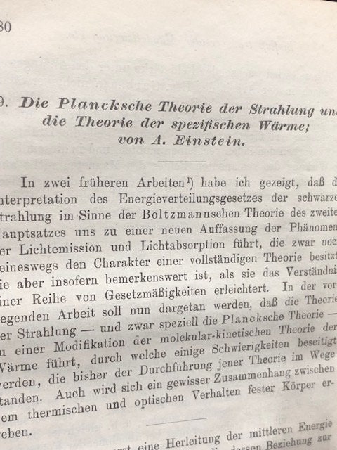 Einstein's earliest works on thermodynamics, focusing on the second law of thermodynamics (entropy), the equipartition theory 1902-07, 4 vol — photograph 9.