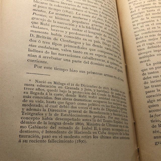 Literatura Espanol en el siglo XIX por el P. Francisco Blanco Garcia agustino
GOOGLE TRANSLATION: Spanish Literature in the 19th century by Father Francisco Blanco Garcia Agustino
PUBLICATION DATES: 1891, 1894 — photograph 5.