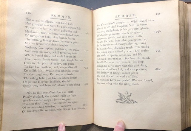 Seasons, by James Thomson. A New Edition. Adorned with a set of engravings, From Original Paintings. Together with an original life of the author, and a critical essay on The Seasons. By robert Heron — photograph 7.