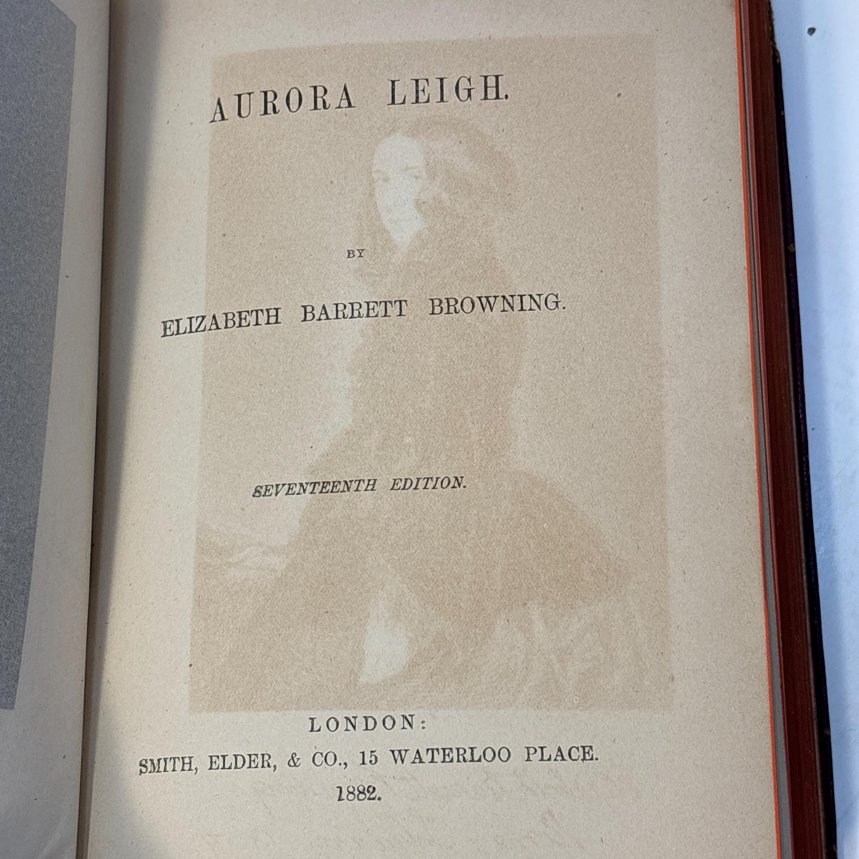 Aurora Leigh, Later Edition, A Poem in Nine Books. — photograph 2.
