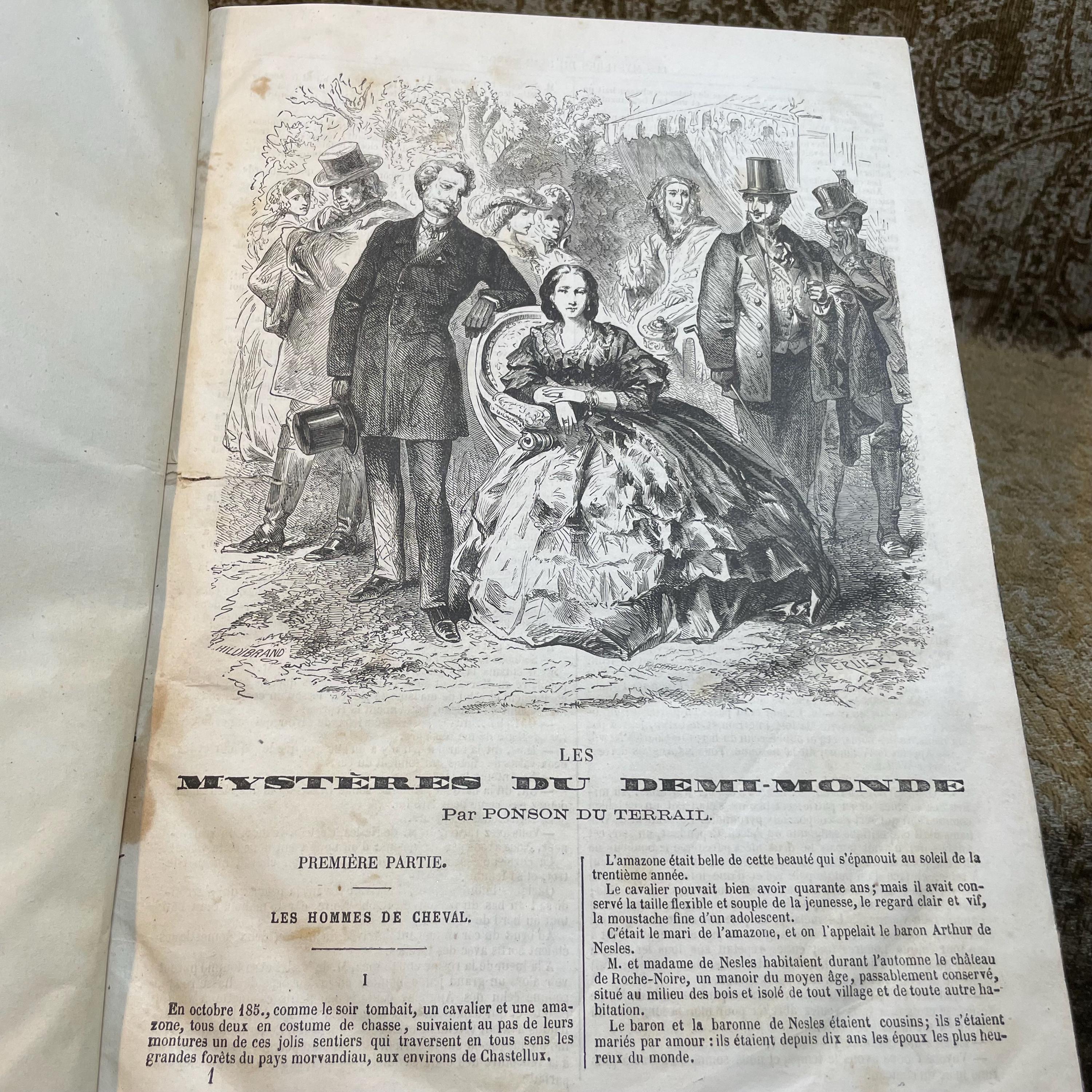 LES MYSTERES DU DEMI MONDE: L AGENCE MATRIMONIALE. & LES HOMMES DE CHEVAL. … 155 pages. ((THE MYSTERIES OF THE HALF WORLD: THE MATRIMONIAL AGENCY. & THE HORSE MEN. … 155 pages.)) — photograph 2.