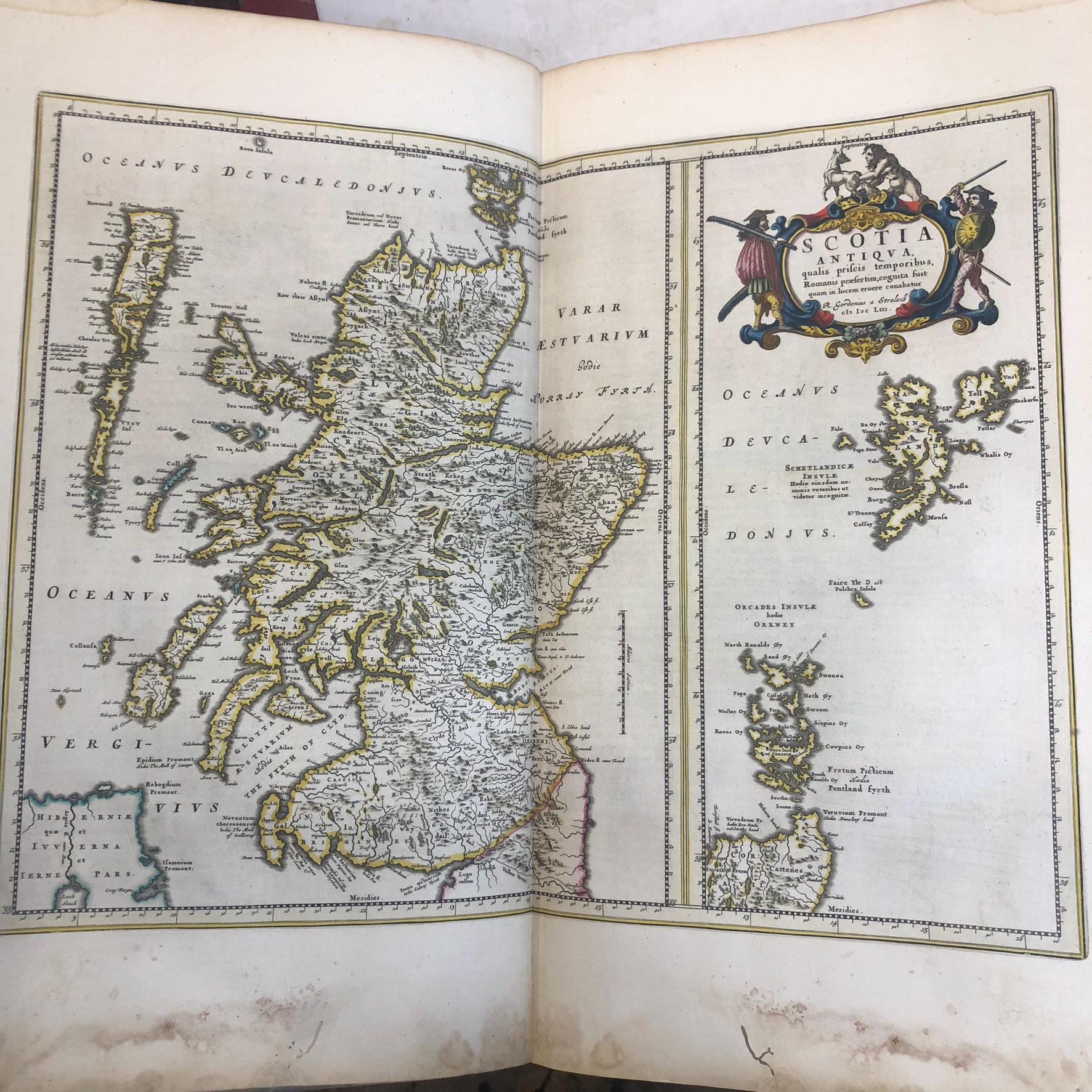 Theatrum Orbis Terrarum Vol. V. Scotia, Quae Est Europae Liber XII (Scotland and Ireland) Latin: Theater of The World Vol. V, Scotland, Which is Europe Book XII — photograph 7.