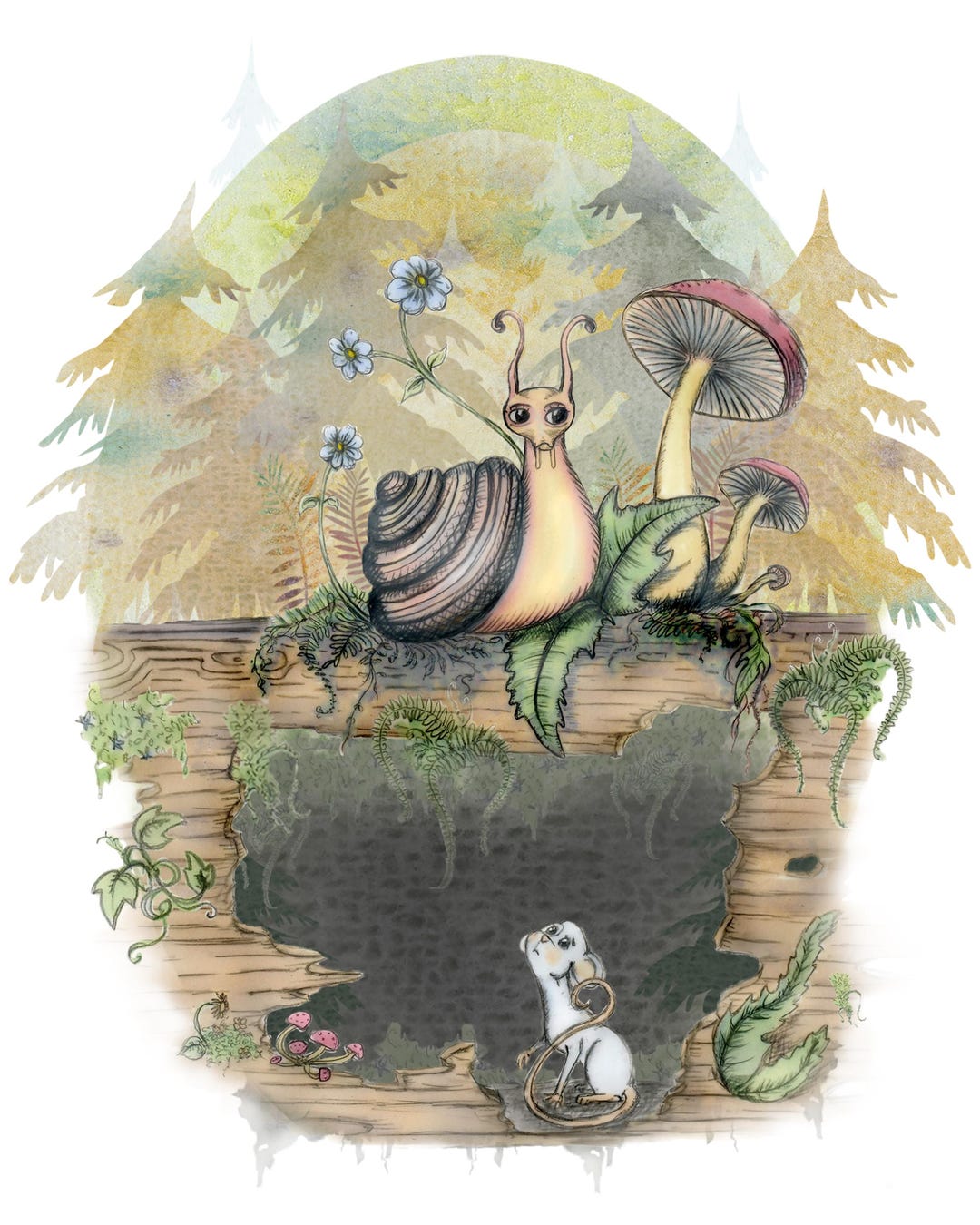 Mouse Riding Snail Snail and Mouse - 8x10 Limited Edition, Signed, Numbered, Fine Art ...