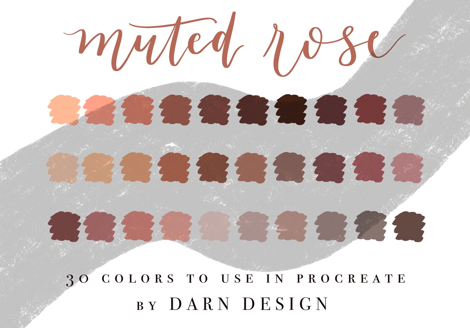 Muted Rose Procreate Color Palette Etsy