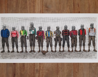 XIe PREMIÈRE GUERRE MONDIALE | Impression giclée de qualité galerie en édition limitée | Première Ligue | Premier League anglaise | Football | Football | Créations