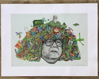 DERIVADO: Impresión en lienzo Giclée A3 de Paddy Morton / Obra de Frank Reynolds / Propiedad de Charlie Day / Arte de fan de It’s Always Sunny in Philadelphia