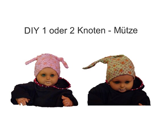 Diy Schnittmuster Fur Eine Susse Knotenmutze Etsy