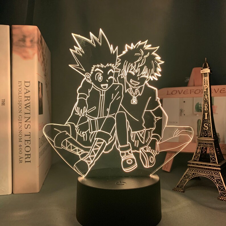 Acrylic 3d Lamp Anime HUNTER x Gon and Killua Figure Nightlight Led Bedroom Gift Acrylic 3d Lamp Anime HUNTER x Gon and Killua Figure Nightlight Led Bedroom Gift