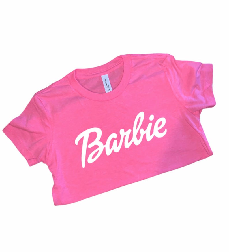 Pink Barbie Crop Top / TShirt Etsy