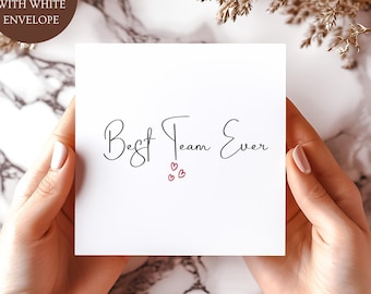 Best Team Ever Card. Appreciation Card for Employees. Leaving ...