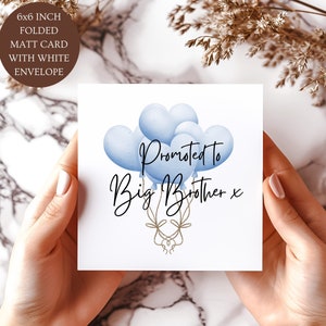 Promoted To Big Brother Card, Congratulations Newborn Card