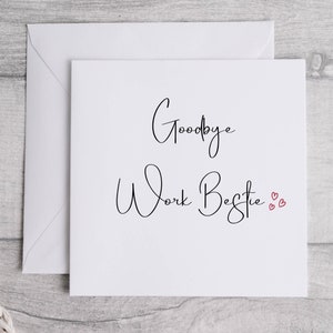 Goodbye Work Bestie Card. Sorry You Are Leaving Card. Farewell Card. Leaving Card.