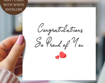 Congratulations so Proud of You Card. Encouragement Card. - Etsy