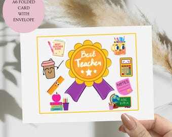 Kids' Teacher Thank You Card: A6 Appreciation Card