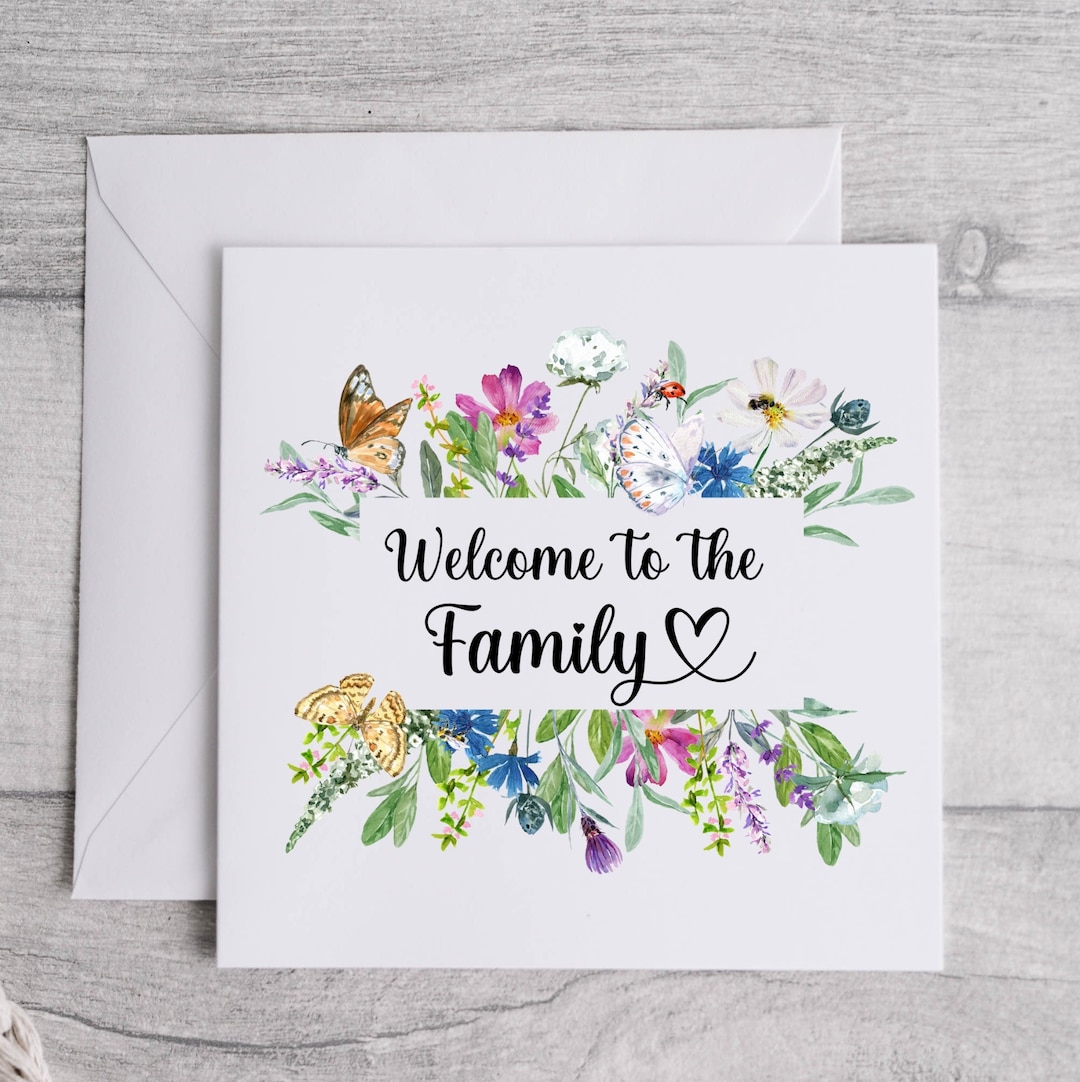 to the Family Card Son in Law Daughter in Law on Your Etsy UK