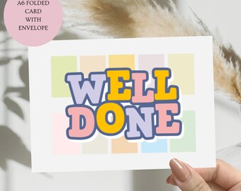 Well Done Greeting Card Set: Colorful Congratulations Cards