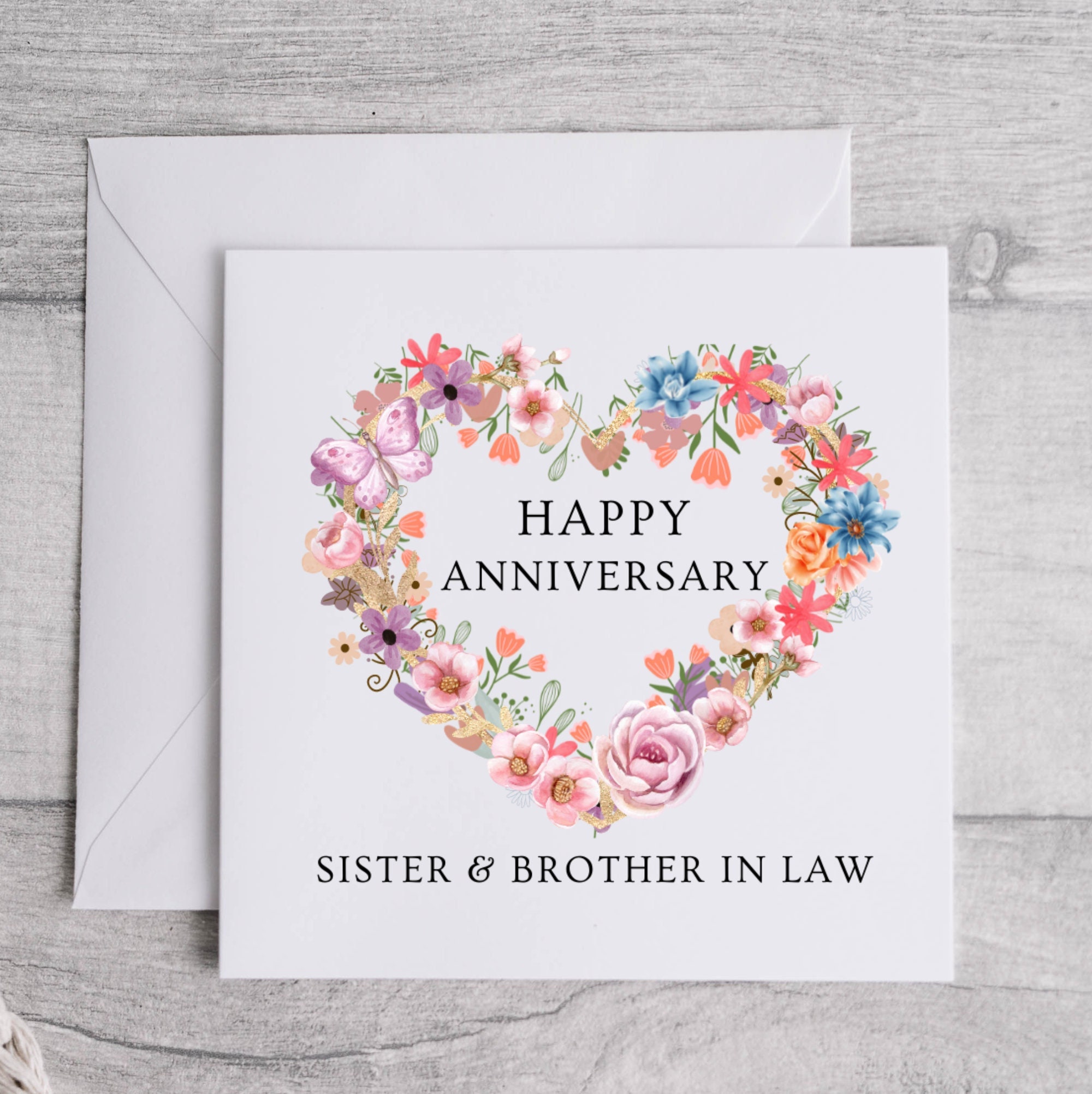 Happy Anniversary Sister and Brother in Law. Family Anniversary