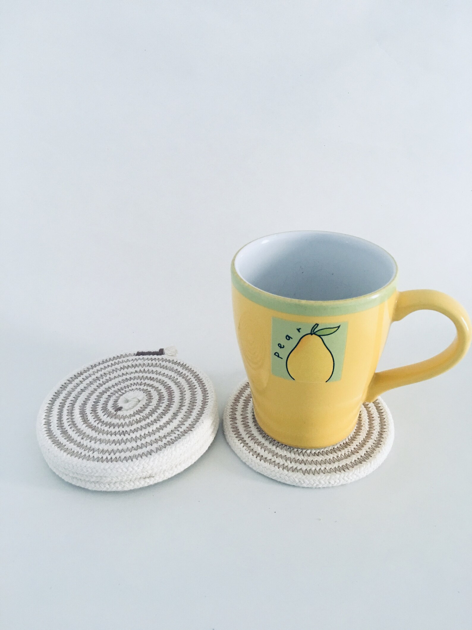 Handmade Round Cotton Rope Coasters. Placemats and Tableware. Etsy