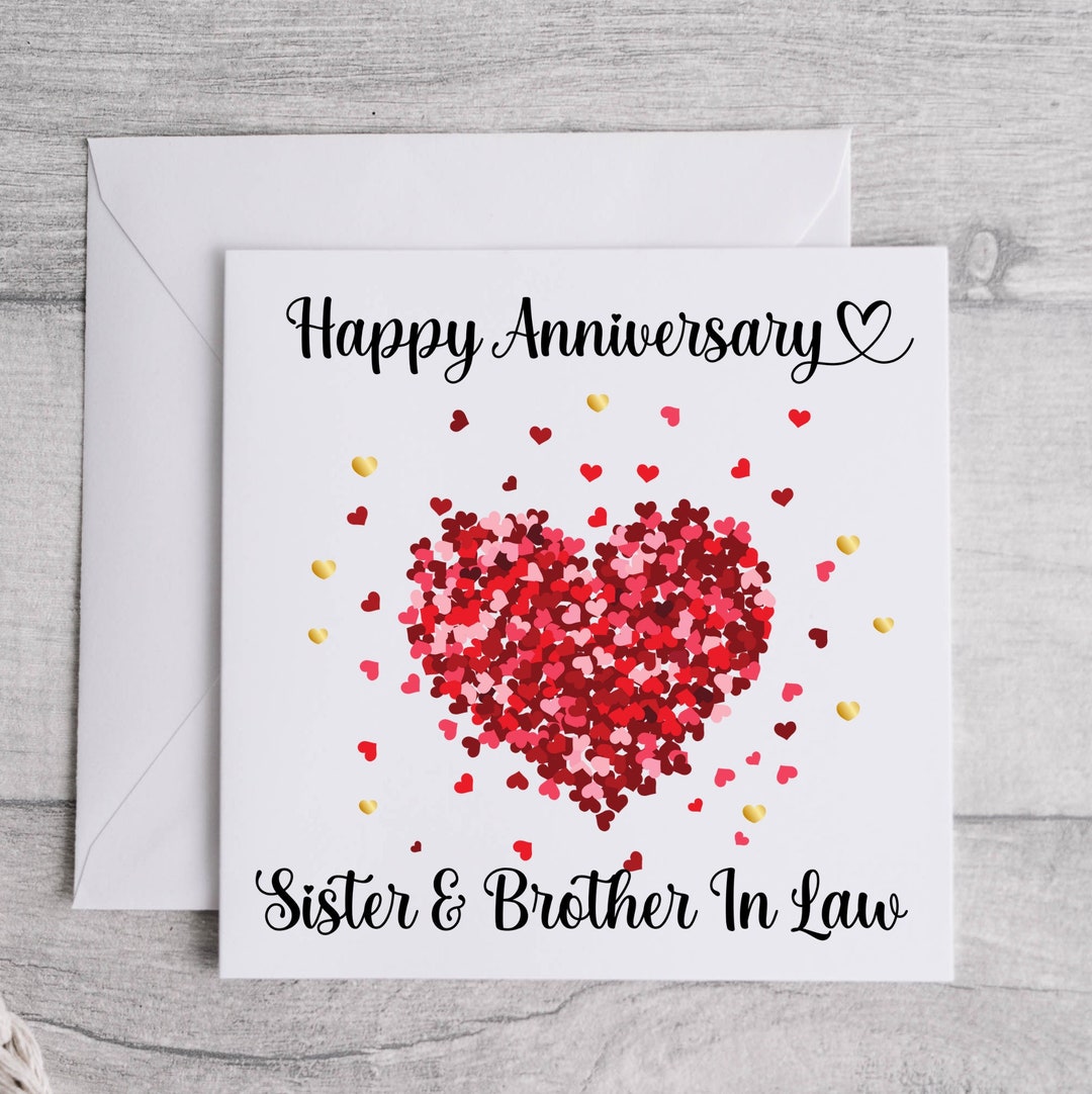 Happy Anniversary Card, Personalized Anniversary Card, Floral Heart Cards -   Sweden