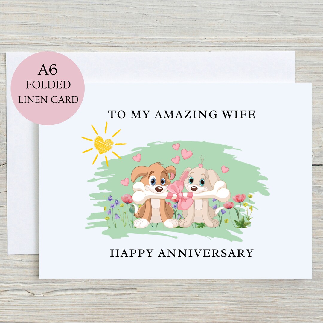To My Amazing Husband Happy Anniversary Card. A6 Folded Card. - Etsy