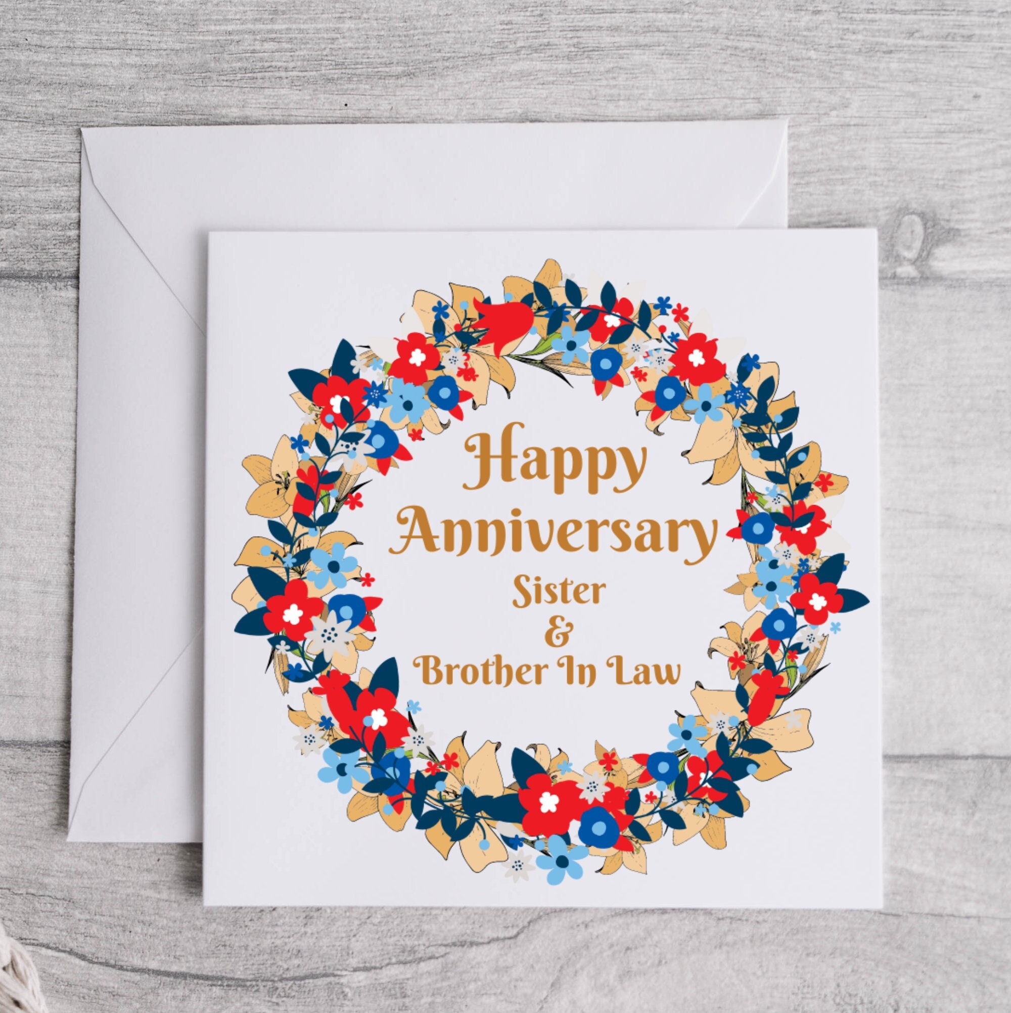 Happy anniversary to sister and brother in law deals