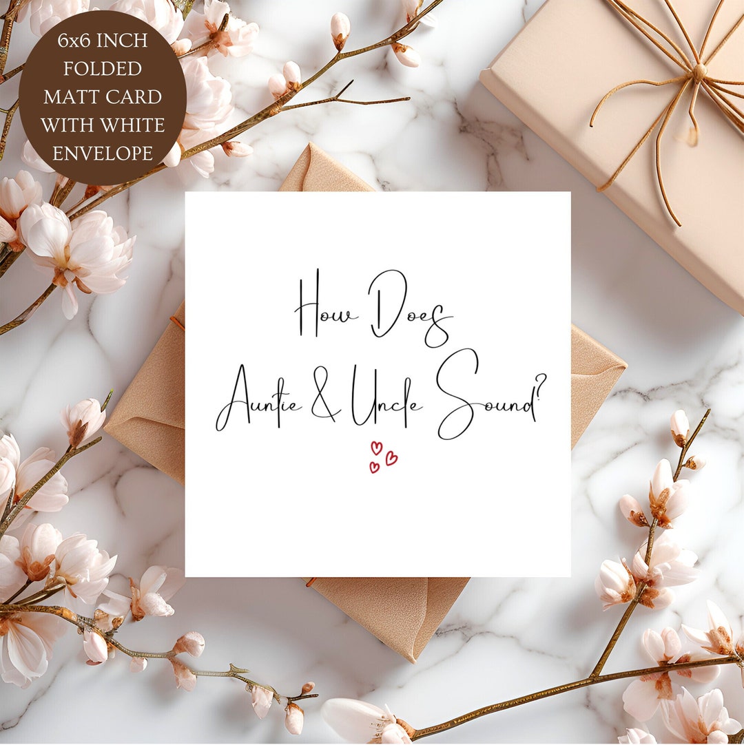 Auntie Announcement Card, How Does Aunty Sound, Soon To Be - View #4