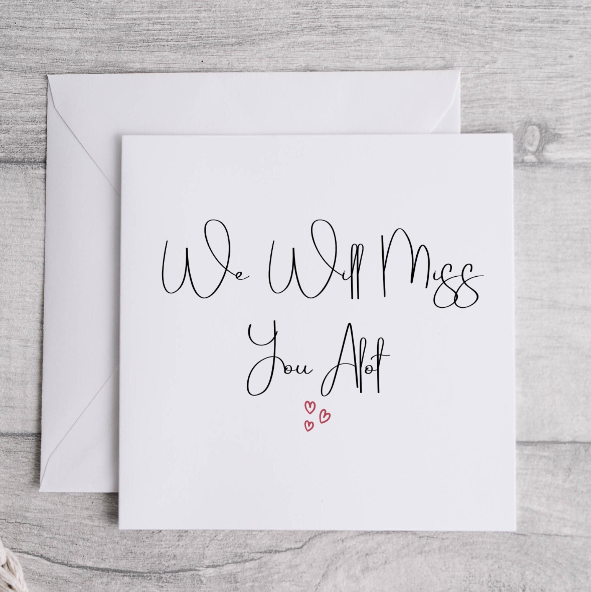 We Will Miss You A Lot Card. Missing You Card. - Etsy