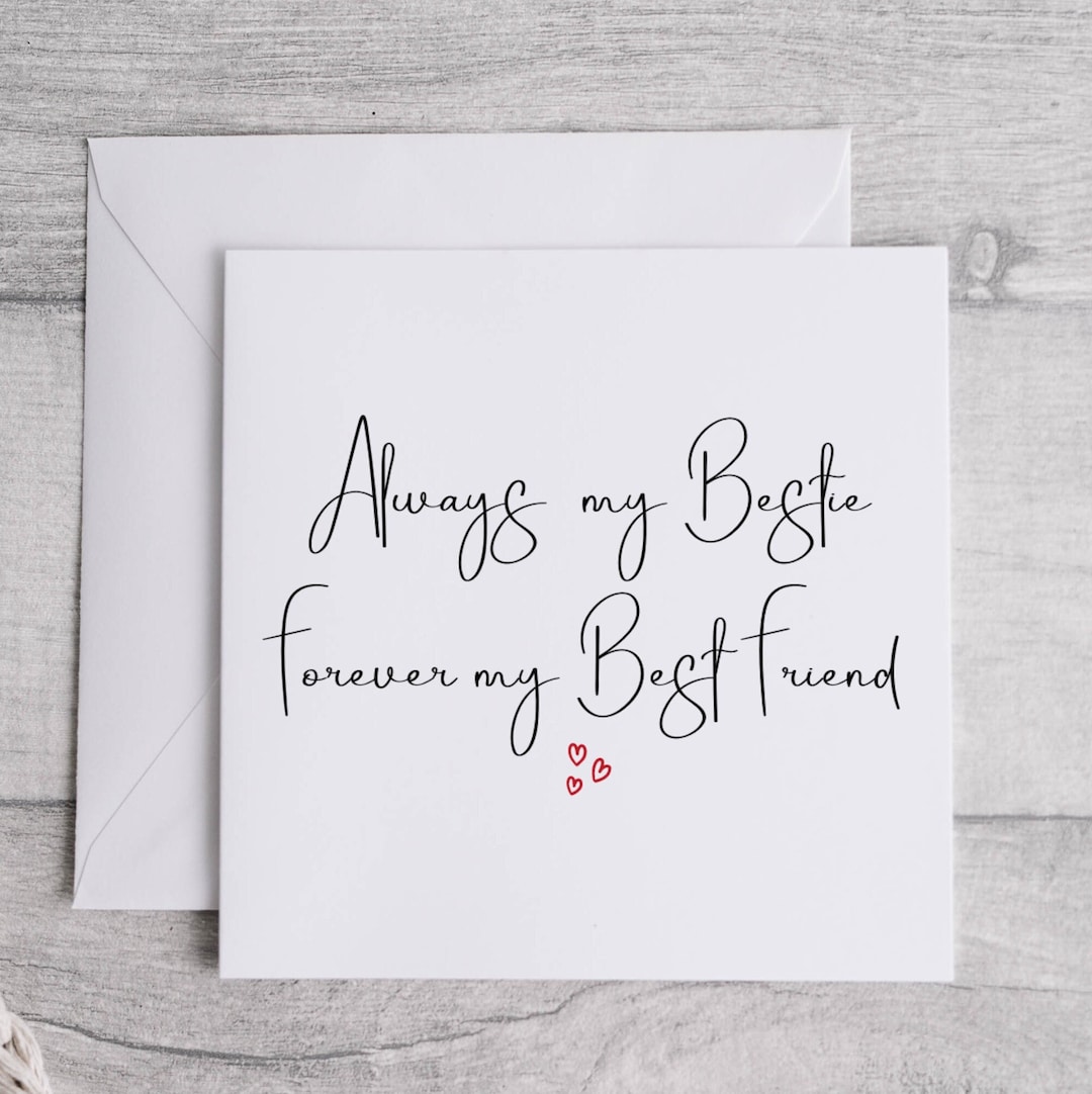 Always My Bestie Forever My Best Friend Love You Bestie Best  Friend Card for Any Canada